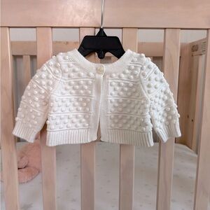 Gap Cream Knit Baby Cardigan